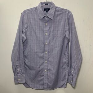 J. Crew men’s button down shirt plaid blue purple size Small